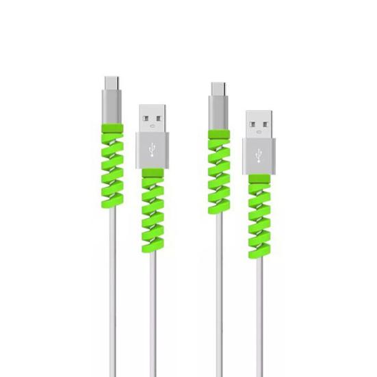 Универсальный силиконовый спиральный протектор для кабеля, защита от перегиба, чехол для защиты USB-кабеля зарядки для iPhone