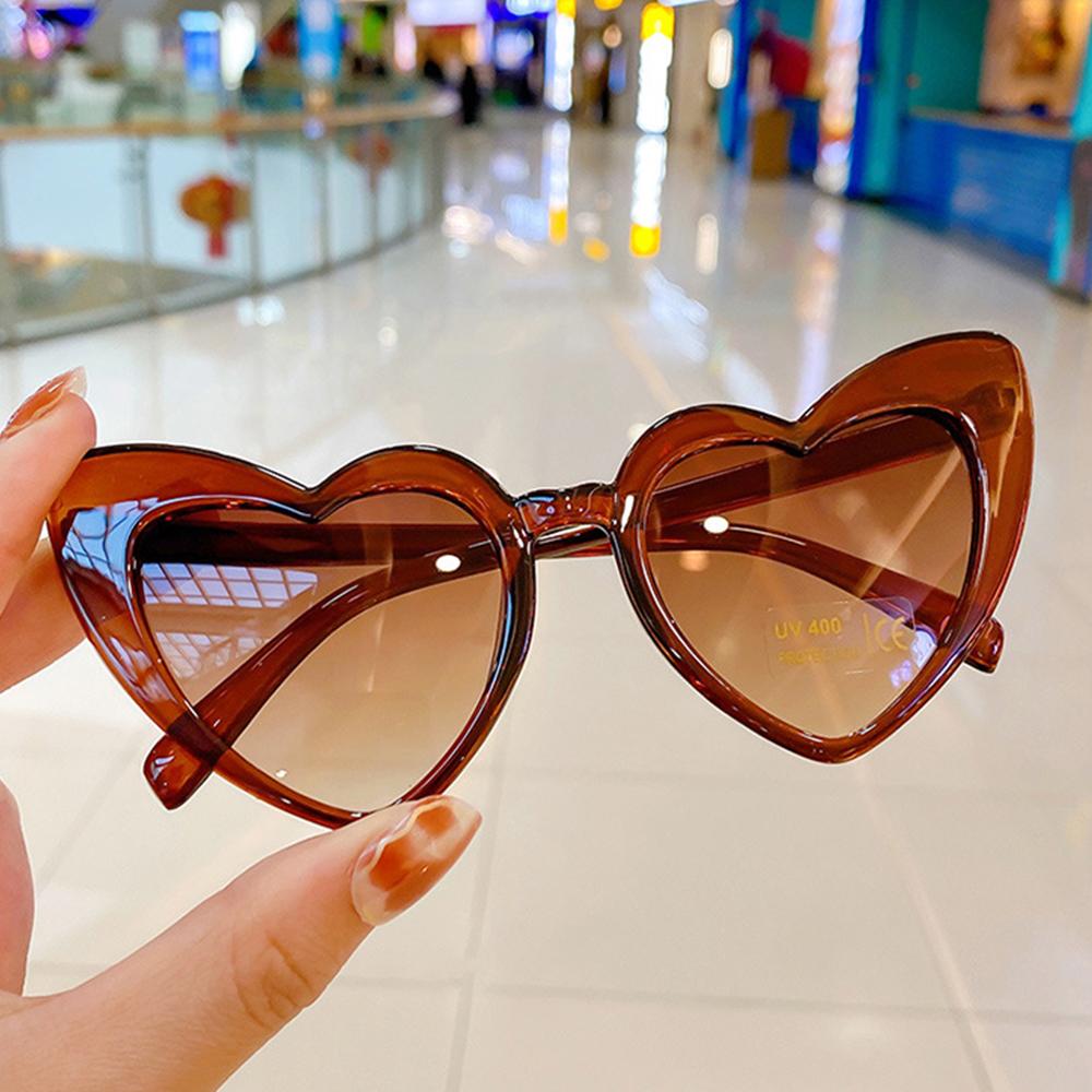 Детские солнцезащитные очки для мальчиков и девочек, детские солнцезащитные очки в форме сердца, солнцезащитные очки для уличной съемки