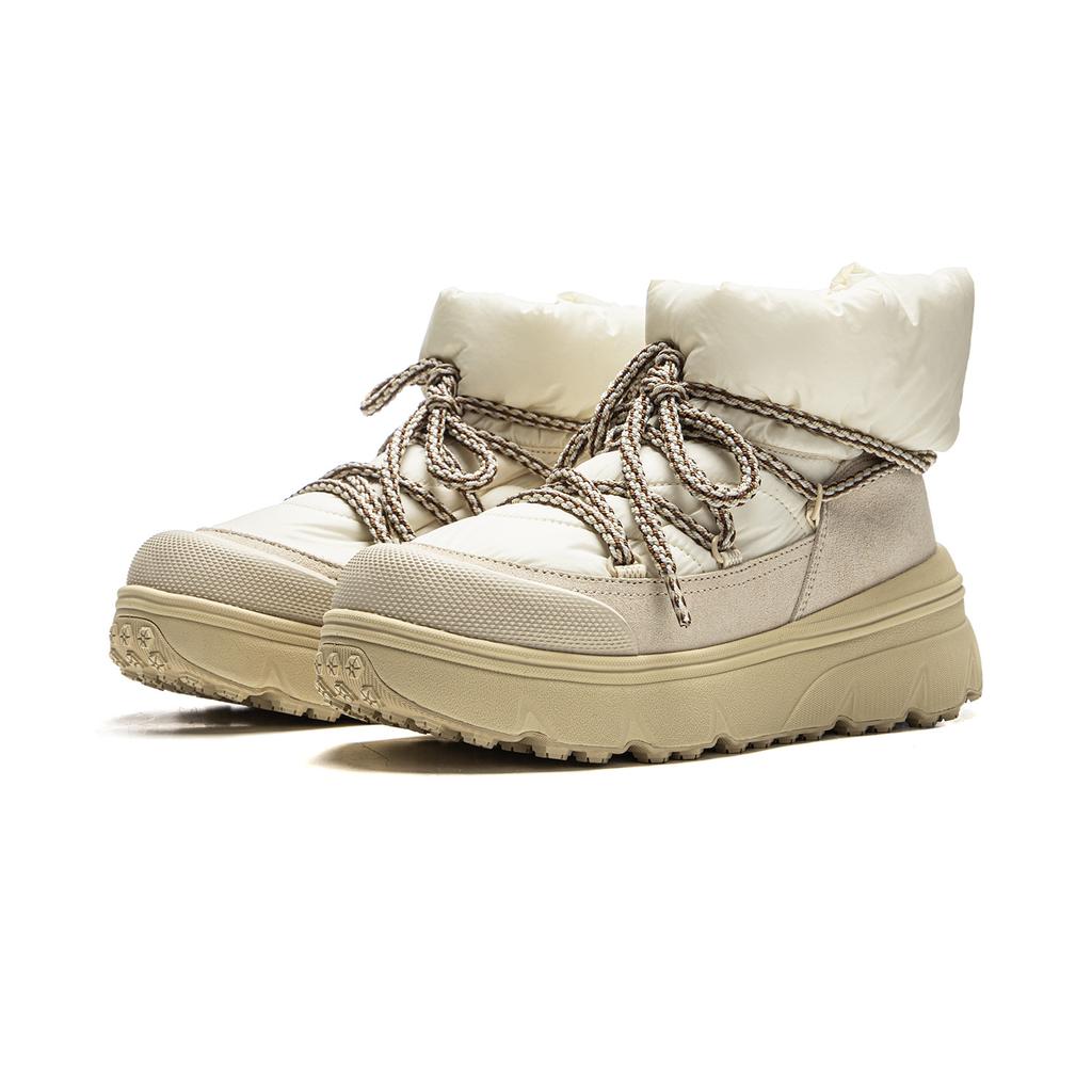 Li Ning Honey Boot Флис Теплые Водонепроницаемые Мягкие Упругие Толстая Подошва Увеличение Роста Амортизирующие Износостойкие Высокие Повседневные Ботинки AGCV388-2