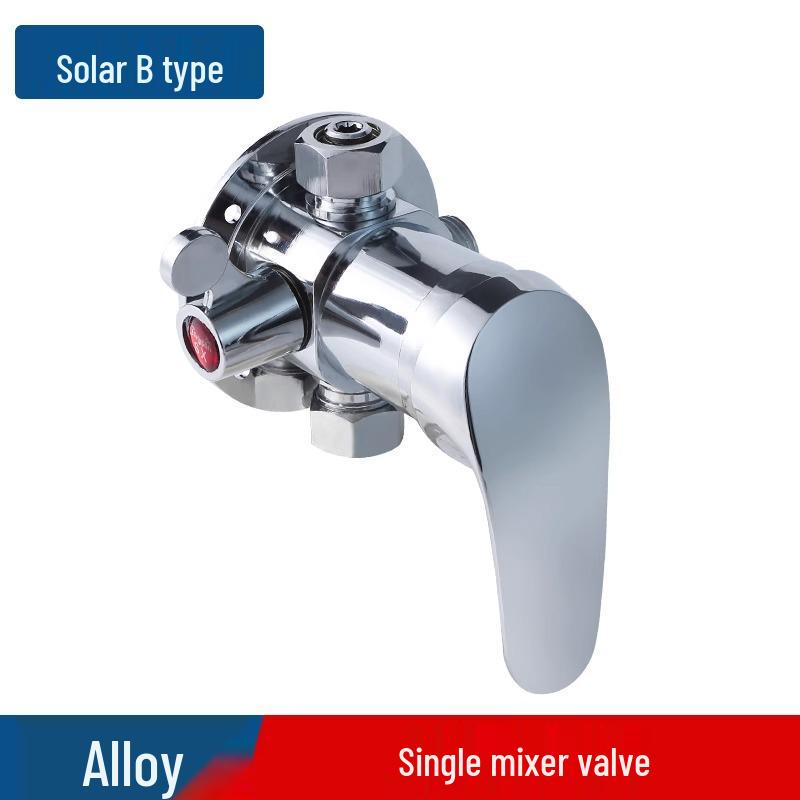 Exposed Shower Mixer Valve with Hot/Cold Faucet and Shower Head for Solar Heaters