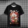 Noodle Cat 3d Print T-Shirts For Men Tee Shirts Summer Casual Short Sleeve Tops Harajuku Loose Oversize T-Shirt Men Clothing New
