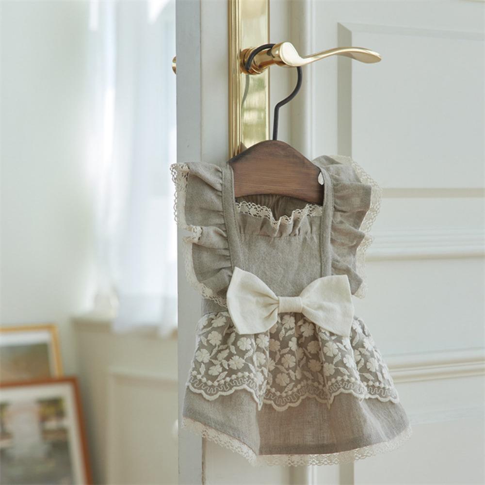 Flying Sleeve Dog Vest Lace Pet Dress Pet Supplies Pet Clothes  Puppy