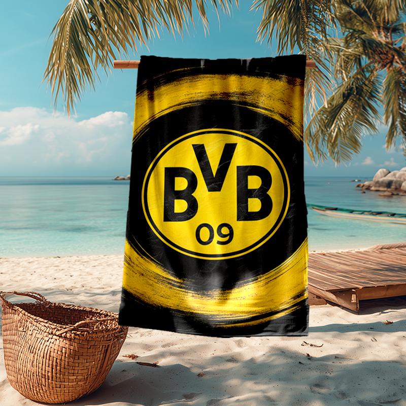 Ultra-Soft Beach Towel with Borussia Dortmund Theme,Ideal for Pool - Camping, Diving - Perfect Travel Essential, Vibrant Beach Towel.