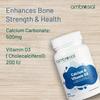 Таблетки AMBROSIAL с кальцием и витамином D3 Высокоэффективные таблетки с кальцием для женщин и мужчин Добавки с кальцием (Упаковка из 1-60 мягких капсул)