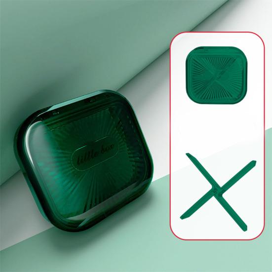 Портативный дорожный держатель для ватных палочек, коробка для хранения зубных протезов, полупрозрачный пылезащитный компактный размер, диспенсер для нити, органайзер для резинок для волос