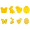 4pcs/set Plastic Cutters Cute Butterfly Rabbit Chick Easter Egg Shape Fondant Cutter Biscuit Cake