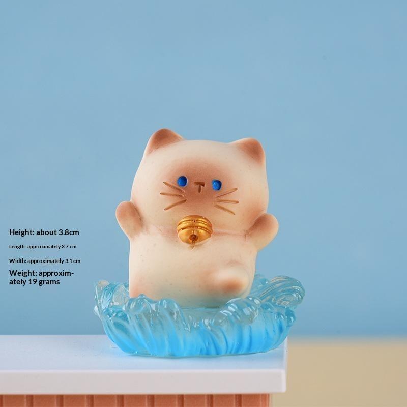 Новая мультяшная серия Fadcute Cat Pai, смоляная фигурка-украшение, премиальная текстура, праздничное украшение для дома, модель, игрушки, сюрприз