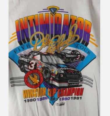Винтаж 90-е Дейл Эрнхардт Intimidator NASCAR Футболка Все размеры S5XL Унисекс Футболка