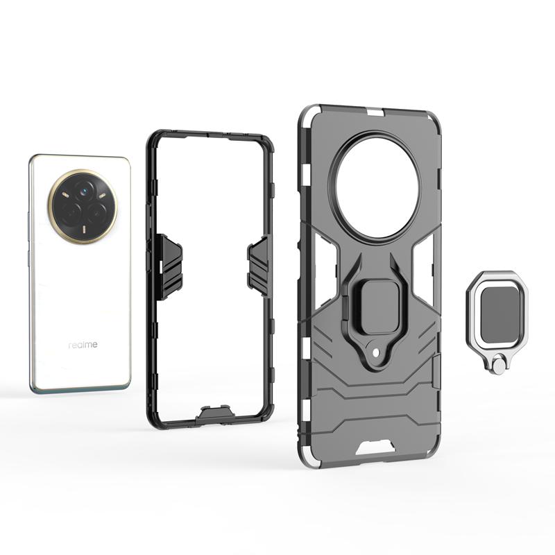 Противоударный защитный чехол для Realme 14 Pro 5G Pro+ Plus OPPO Realme 14X Магнитный держатель Кольцо-подставка Объектив Защитный чехол