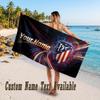 Atletico Madrid FC Design Beach Towel Custom Text Large Towel for Beach Vacation