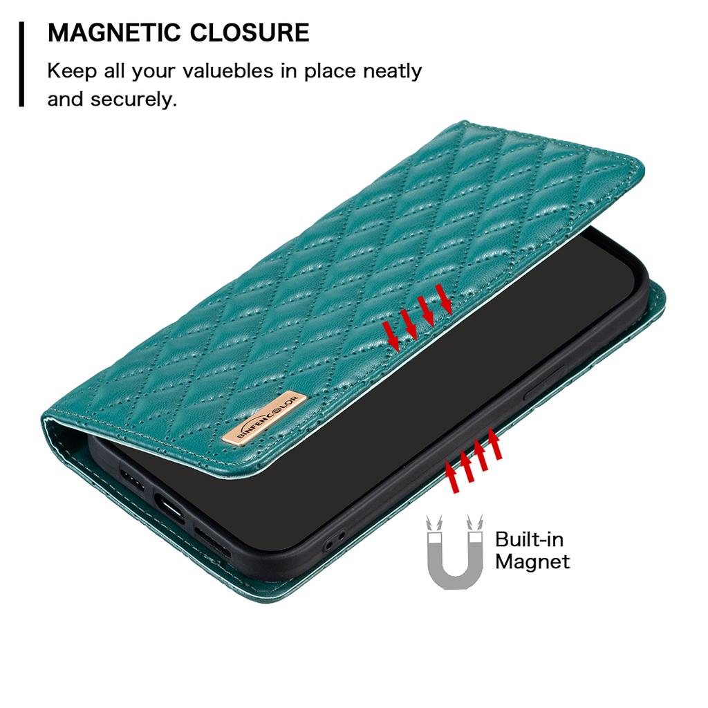 Роскошный классический магнитный кожаный чехол Diamond-Type Lattice Brand для Redmi Note14 14C A3 K70 Xiaomi 14 13 CIVI3 12T с отделениями для карт, защитным чехлом