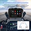 5-дюймовый экран для мотоцикла, беспроводной Carplay, Android Auto, портативный GPS, IPX7, водонепроницаемый дисплей для мотоцикла, поддержка BT, несколько языков