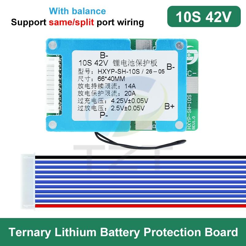 1/3 шт. TZT BMS 10S 42V 15A 20A 30A Плата защиты литий-ионного аккумулятора 18650 (тройной литий) Со встроенной балансировкой и контролем температуры NTC