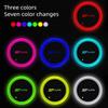 Suitable for Ford ST STLine Vignale Taurus kuga induction colorful atmosphere light car luminous water coaster non-slip mat WA5