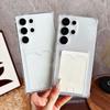 Модный прозрачный мягкий чехол-держатель для карт для телефона Samsung Galaxy S25 S24 S23 S22 S21 S20 FE Note 20 Ultra противоударный чехол