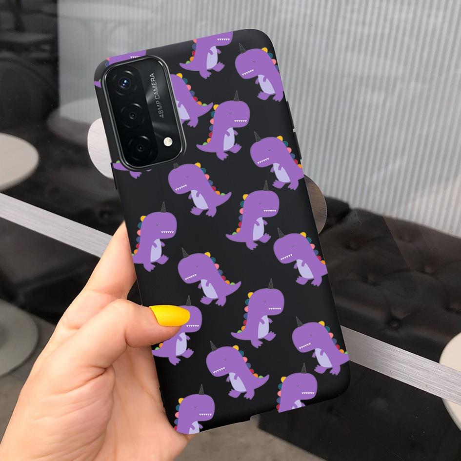 Чехол для телефона A74 Для OPPO A74 CHP2219 Чехол Роскошный Узор с Перьями, Динозаврами, Маргаритками Задняя Крышка Для OPPO A74 5G CPH2197 A 74 Мягкий Чехол