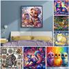 T0# 5D DIY Полный Круглый Дрель Алмазная Картина Животное Набор Домашний Декор Искусство Ремесло