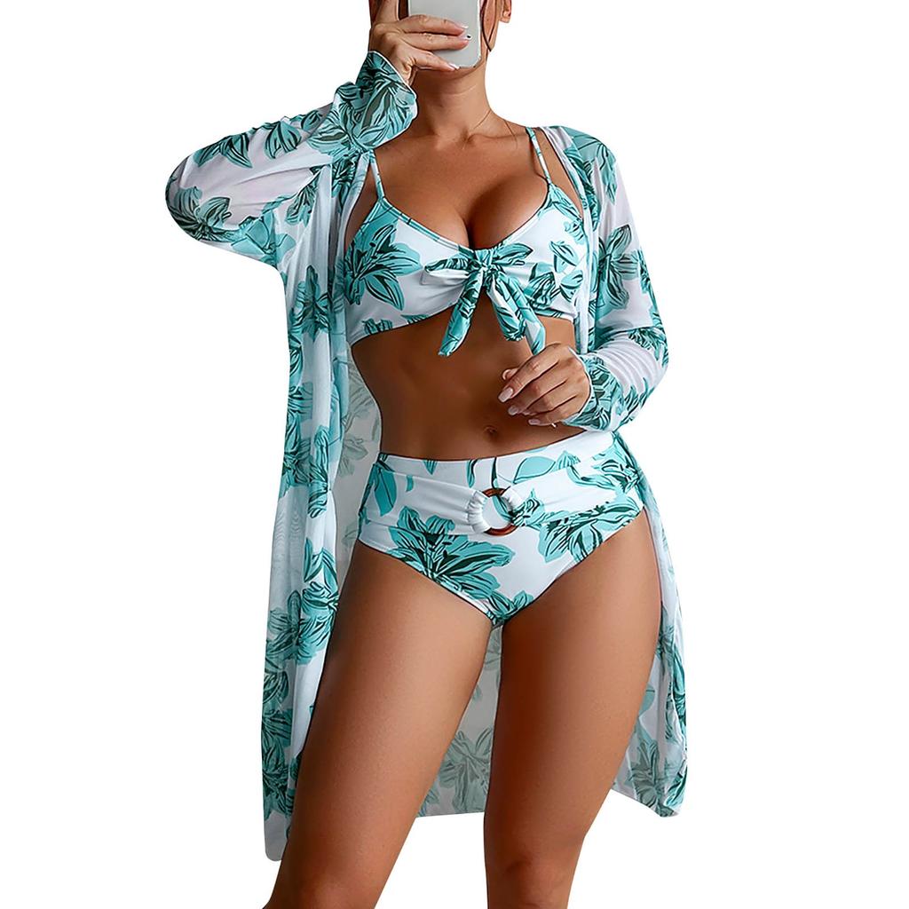 Женский сексуальный купальник с разрезом и длинной юбкой (3 шт.)