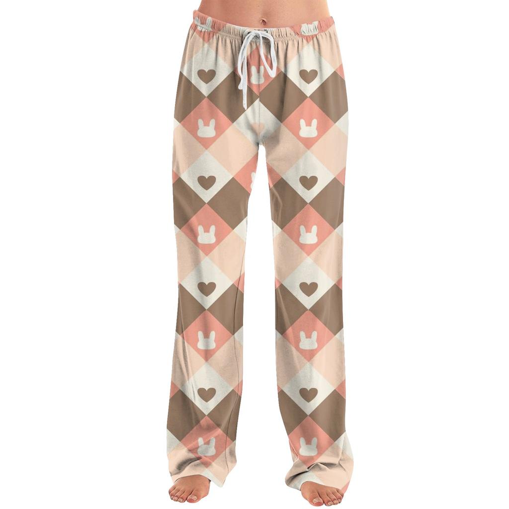 Женские модные свободные повседневные брюки с пасхальным принтом