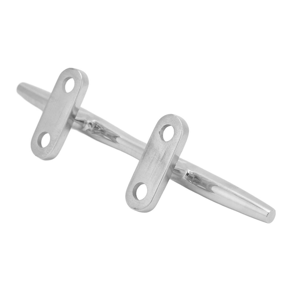 6" Stainless Steel Dock Cleat, Boat Yacht Mooring Rope Tie Down Anchor Cleat, High Strength for Marine Docks, Easy Installation