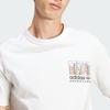 Adidas Футболка Originals Adventure с графическим принтом и буквенным логотипом, мужские топы белого цвета IJ0701