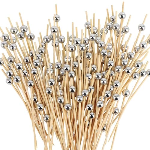 200 Disposable Fruit Skewers, Bamboo Skewers, Flower Skewers, Fruit Forks, Creative Art Toothpicks, Cocktail Skewers, Sandwich Skewers, Fruit Inserts,