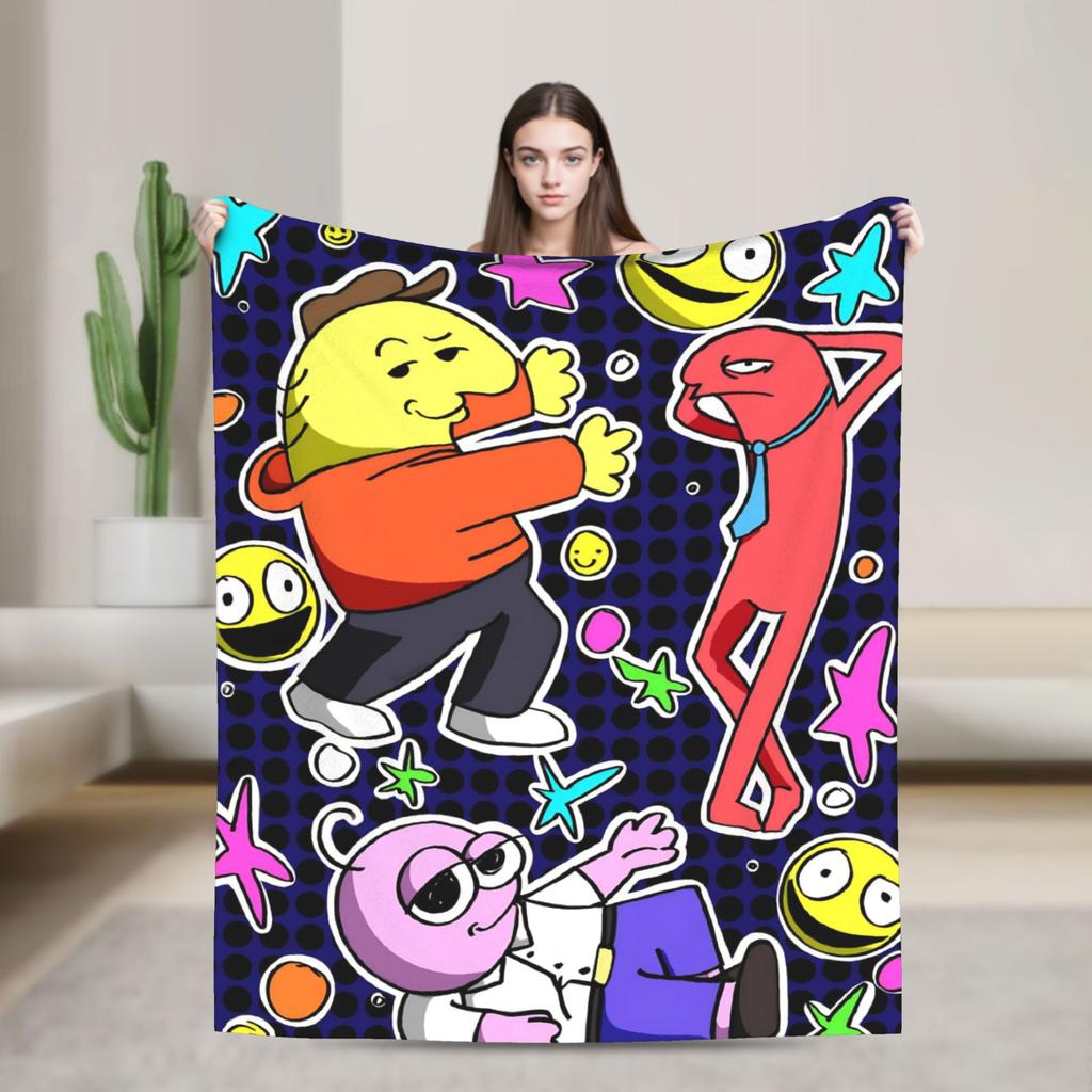 Smiling Friend Games Blanket Quality Warm Throw Blanket Winter Travel Office Outdoor Novelty Bedspread