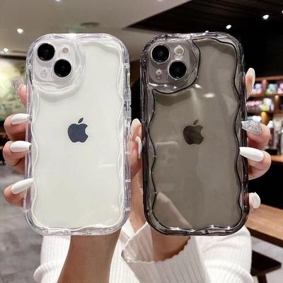 Прозрачный чехол однотонного цвета для iPhone 16, 15, 14 Pro Max, 13/12 Pro, 11/XS - Чехол с полной защитой