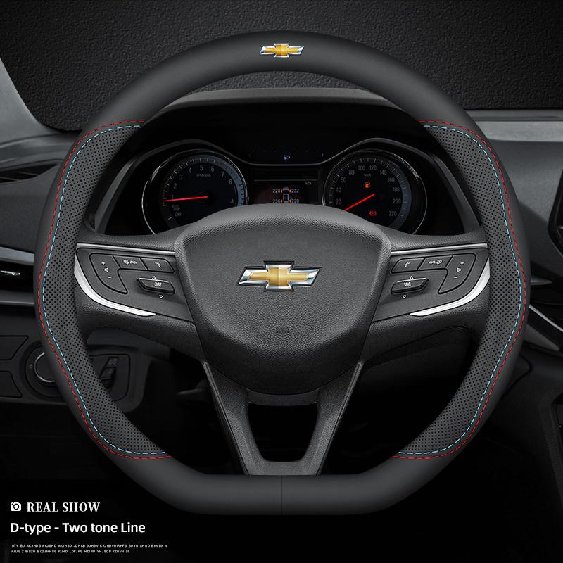 38см Наппа Кожа Антискользящая Чехол на Руль Автомобиля Для Chevrolet Spark Captiva Cruze Malibu Equinox Trax Camaro Blazer
