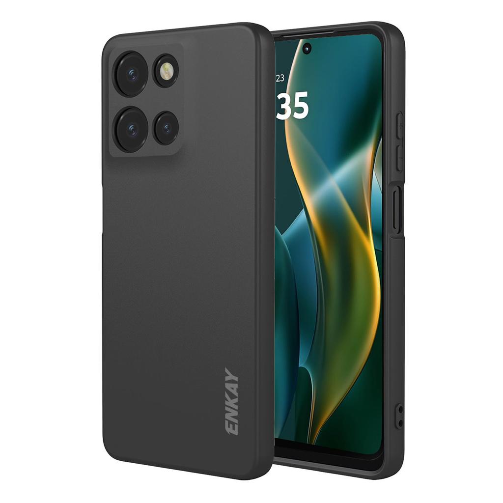 For Motorola Moto G 5G (2025)/Motorola Moto G Play (2025) 5G Silicone Case ENKAY HAT PRINCE Straight Edge Cell Phone Back Cover