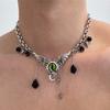 Wings Metal Chain Necklace Eye Punk Gothic Necklace Elegant Ghost Necklace Women  Gifts