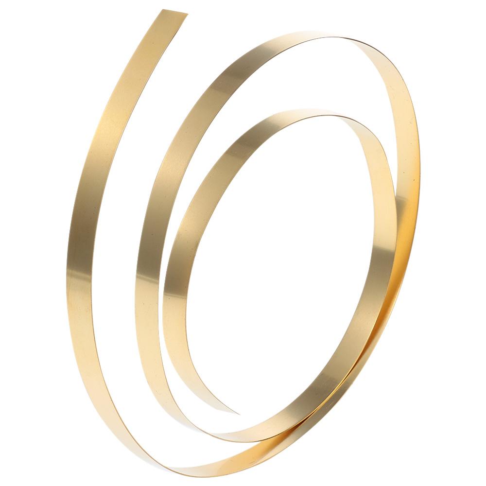 Легкообрабатываемый латунный лист в рулоне 1000 мм x 10 мм Желтая тонкая латунная полоса Металлическая фольга Пластина Рукоделие Металлообработка