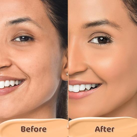 Mamaearth Жидкая тональная основа Hydra-Glow Full Coverage Dewy Finish с витамином С и куркумой - 30 мл|Полное покрытие