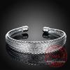 925 Sterling Silver Braided Bangles For Women Wedding Engagement Party European American Style Bracelet Jewelry