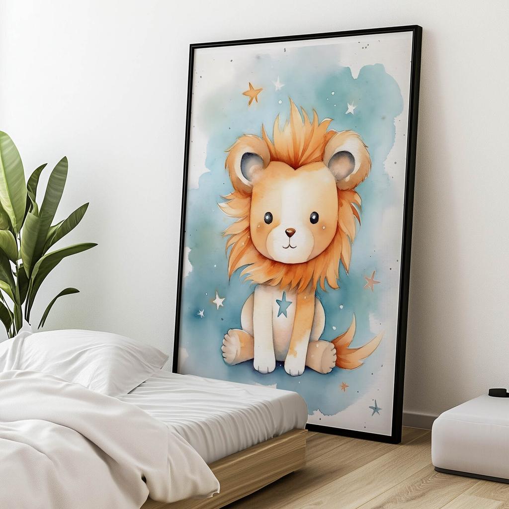 Lwi Blask Marzeń Lwi Blask Marzeń, 30X40 Cm, Rama Aluminiowa Złota, Papier Matowy 230 Gsm