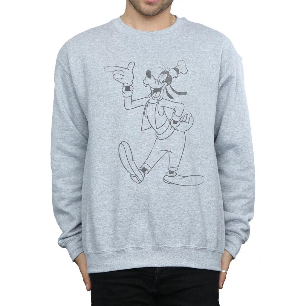Disney Mens Goofy Classic Baseball Sweatshirt