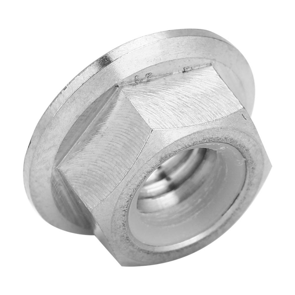 1pc Titanium Alloy Flange Lock Nut M5 M6 M8 M10 M14 Sprocket Flange Nut  for Bike Maintenance