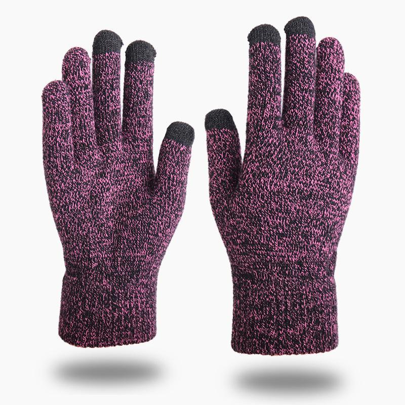 Cozy Knitted Split-Finger Wool Gloves for Autumn & Winter – Thick, Warm, Touchscreen-Friendly