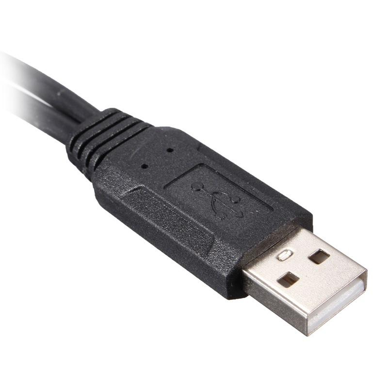 2-портовый концентратор USB2.0 USB 2.0 «папа» на 2 двойных USB-разъема «мама» разветвитель-концентратор шнур питания адаптер для ПК телефон кабель для ноутбука