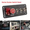 12V Engine Start Stop Ignition Push Buttons Racing Car Ignition Switch Panel LED Toggle Switch Panel For Boat Marine Truck