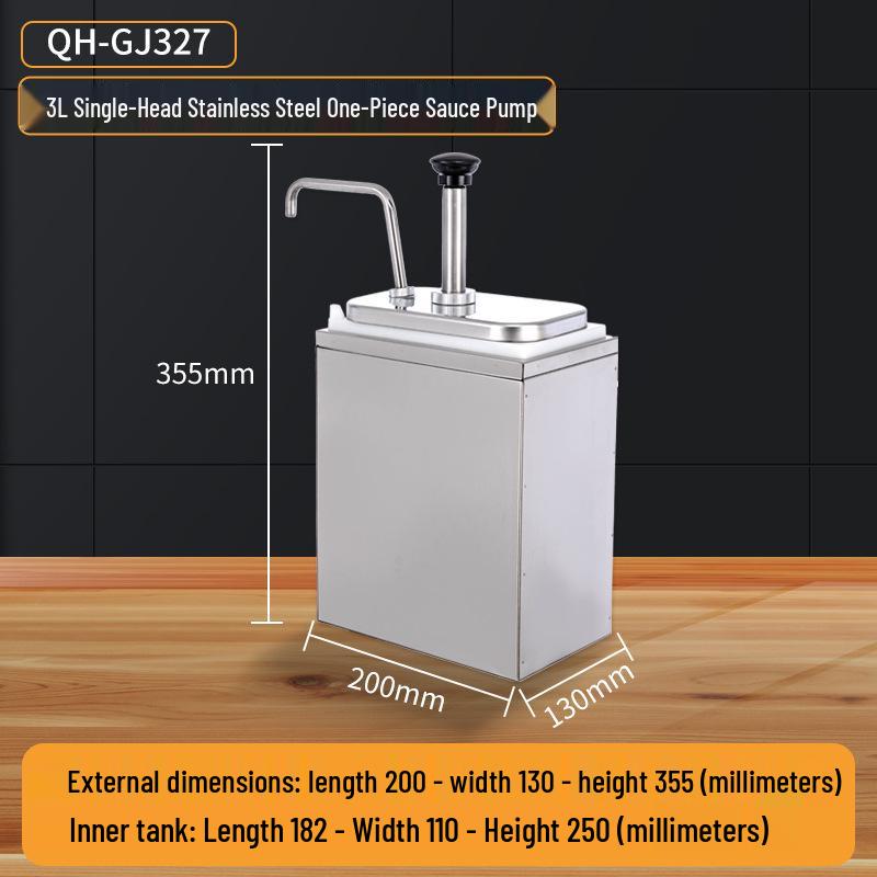 Stainless Steel Sauce Pump Dispenser for Coffee, Syrup, and Jam