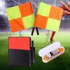 Soccer Referee Flag Set, Tool Kit Professional Portable, Football Linesman Flags