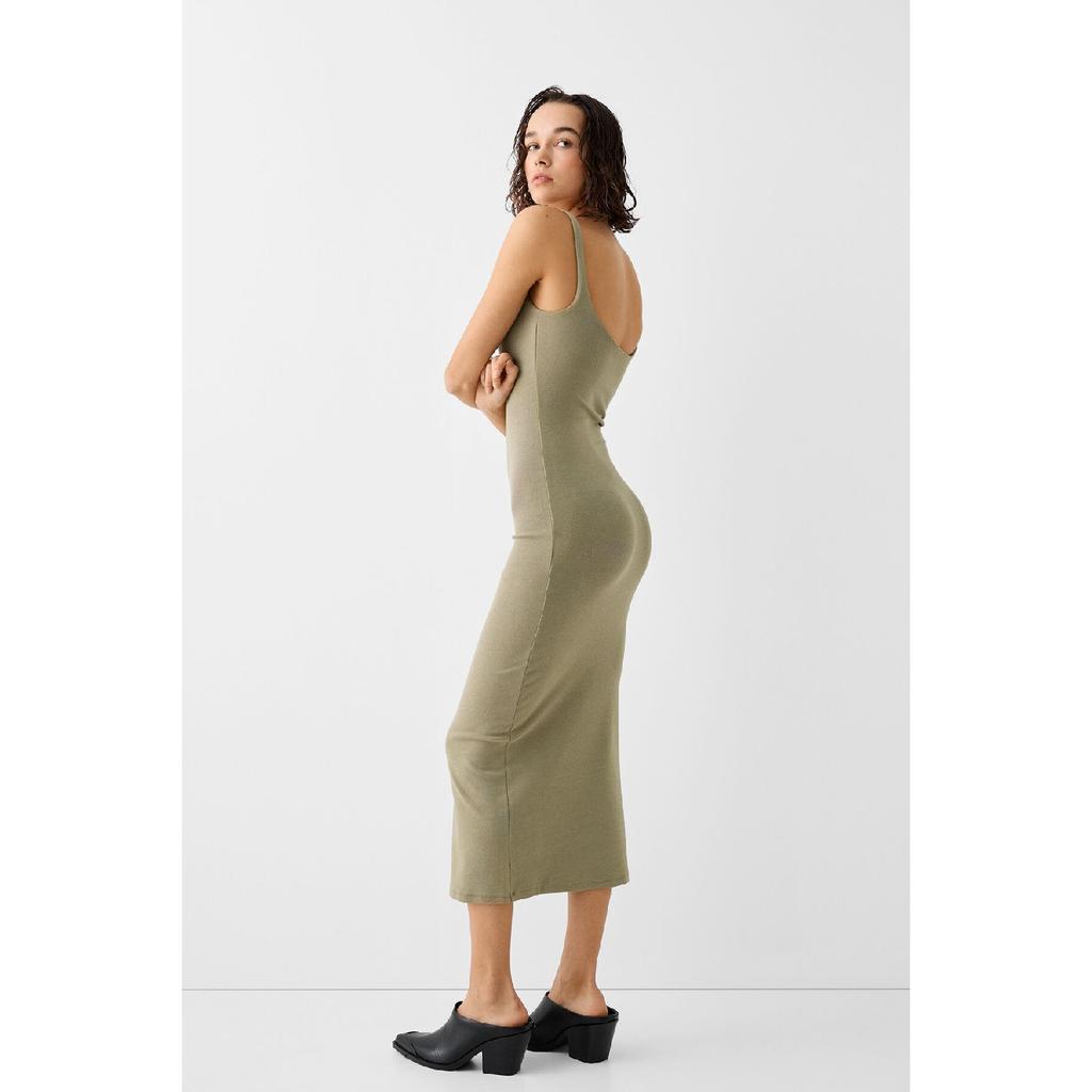 Strappy Square Neck Midi Dress