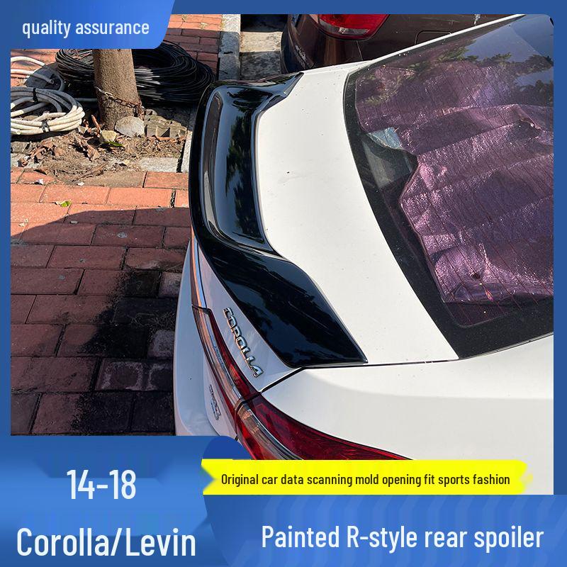 Задний спойлер-«утиное крыло» для Toyota Corolla Levin Модели 2014-2018 гг. - Бесшовный дизайн Гибридный Двойной Двигатель с Покрытием Запеченной Краской