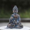 Buddha Statue Sculpture Craft Art Rustic Resin Buddhist Religious Figurine Ornament for Decorating