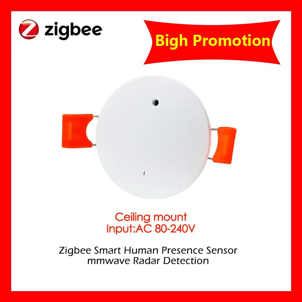 Умная жизнь Zigbee Детектор присутствия человека 5,8G/24G Tuya Wifi Миллиметровый волновой радар PIR Датчик движения С обнаружением освещенности