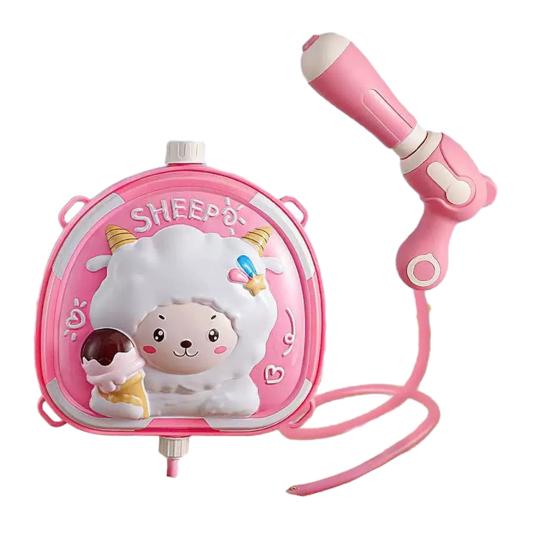 Backpack Water Squirter Toy Cute Animal Design 2000ml Soaker Sprayer Push-Pull Action Water Toy for Kids Outdoor Pool Beach Backyard Fun