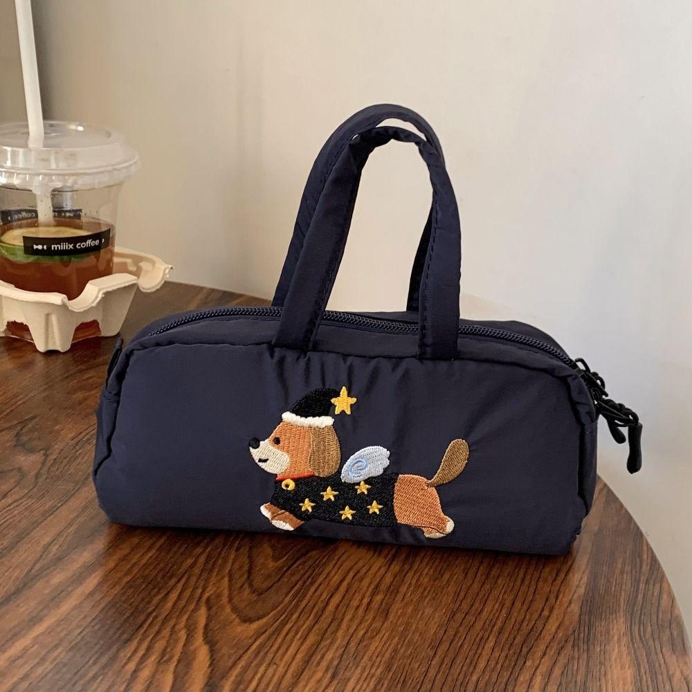 Desktop Storage Cartoon Pencil Case Print Cloth Stationery Bag Stationery Holder