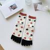 Breathable Five Finger Tube Socks Flower Toe Mid-calf Socks Soft Split Toe Short Socks  Daily