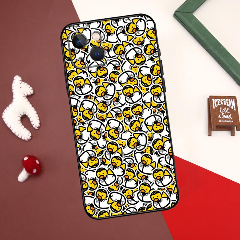 Чехол Kwaii yellow duck для iPhone 12 11 13 14 15 Pro Max 12 Mini 7 8 Plus X XR XS Max SE 2020